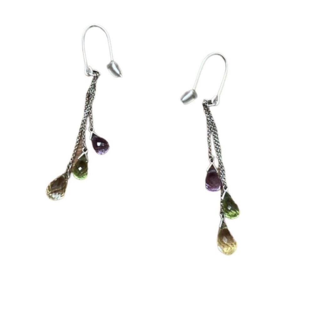 Ben Bridge Sterling Silver Gem Drop Earrings